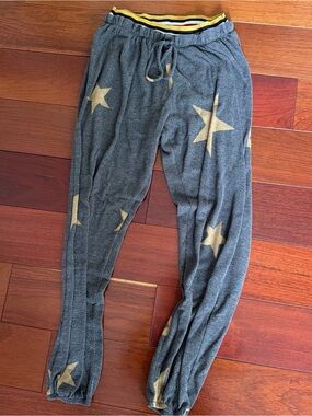 Womens Star Print Gray Lounge Joggers